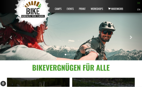 Screenshot online shop Bikepark Serfaus-Fiss-Ladis