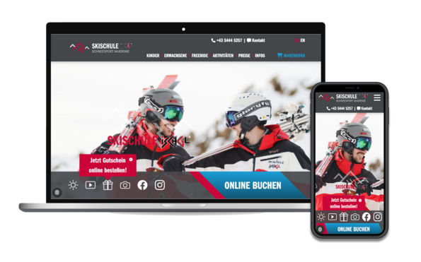 Mockup Website Ski School Ischgl