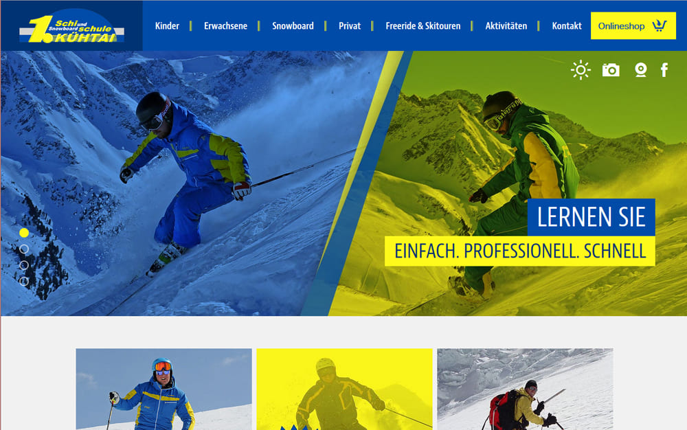 Website Skischule Kühtai