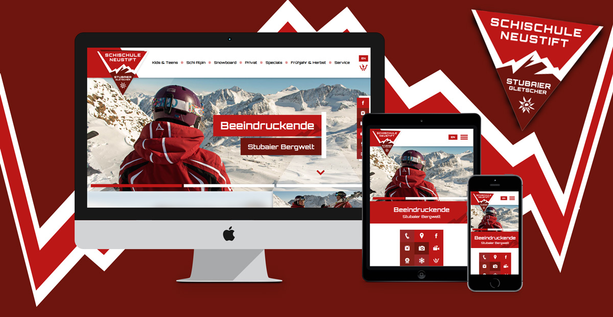 Website Ski School Neustift - Mockup