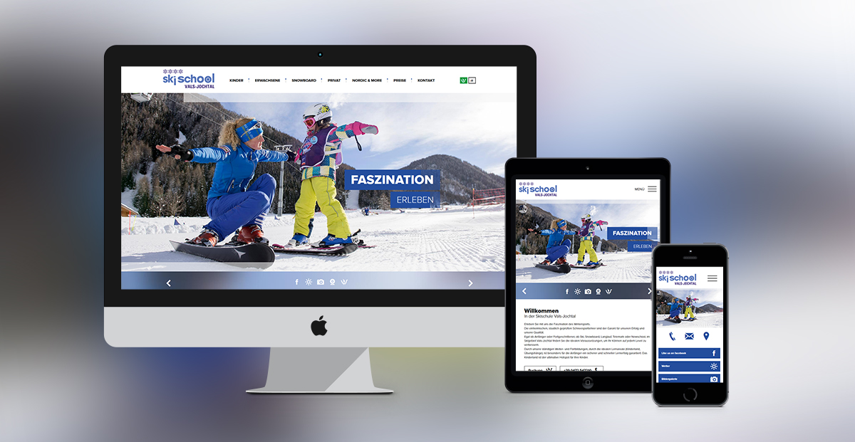 Skischule Vals-Jochtal Website 