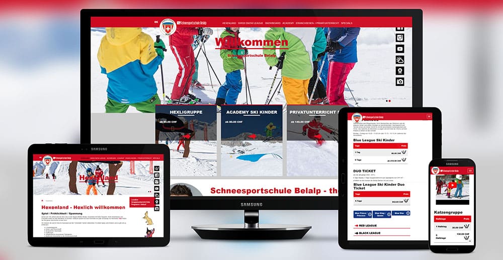 Website Ski School Belalp Mockup
