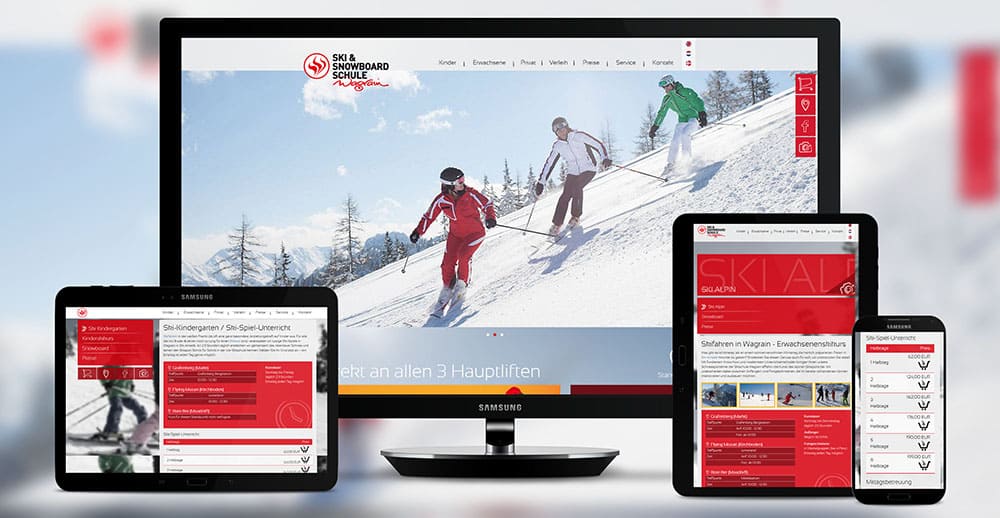 Website Skischule Wagrain